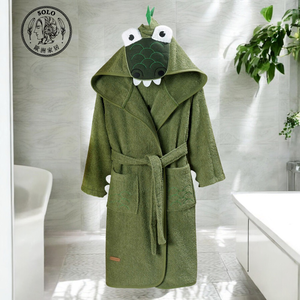 【Solo Vintage】Bathrobe Crocodile Green Kid