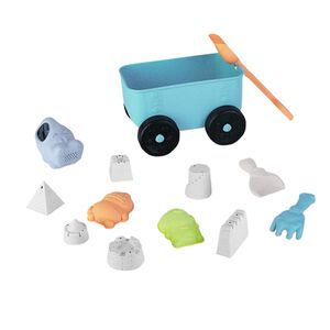 【沙灘玩具】方塊鳥悠悠推車沙灘玩沙組