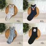 [凱美棉業] 8雙組 隨機出色 MIT台灣製 純棉造型女襪 卡通造型款, , large