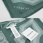 COACH 經典馬與馬車標誌絲質方巾/鼠尾草綠, , large