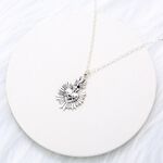 【Angel & Me】耶穌 聖心 十字架 925 純銀 項鍊 基督 生日 受洗 禮物, , large