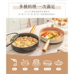 【LMG】 28cm日式雪藏平底鍋 (象牙白/曜岩黑), , large