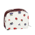 Lesportsac Square Cosmetic 方形收納化妝包 盥洗包 收納袋 送禮 禮物 推薦 女包(奶油莓果), , large