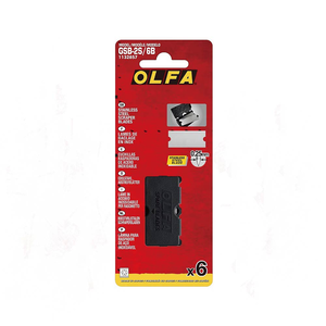 【OLFA】專業玻璃用刮刀備用刀片 6片/包 GSB-2S/6B