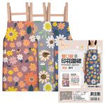 圍裙 廚房圍裙 工作圍裙 烹飪圍裙 廚師圍裙 防水圍裙 防油圍裙【Ho覓好物】雙口袋印花圍裙 JP4661, , large