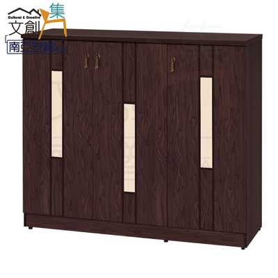 【文創集】妮可 環保4尺南亞塑鋼三開門鞋櫃(客約商品)