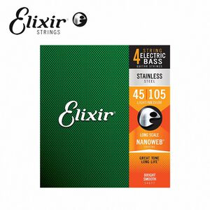 Elixir 14677 Nanoweb 薄包覆 貝斯四弦套弦 45-105【敦煌樂器】