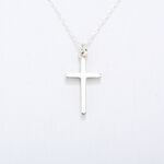 【Angel & Me】Simple Cross (Medium) s925 sterling silver necklace gift, , large