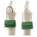 Tory Burch Kira 縫線設計小款肩背/斜背二用包/羅勒綠, , large