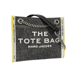 MARC JACOBS 棉質牛仔布鏈帶肩背/斜背托特包/黑色, , large
