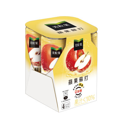 美粒果零加糖蘋果蘇打330ml