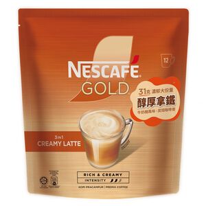 雀巢金牌咖啡三合一醇厚拿鐵 31gx12