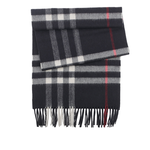 BURBERRY 基本款經典格紋喀什米爾圍巾/海軍藍, , large