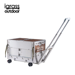 igrass outdoor multifunctional camping cart-off white, , large
