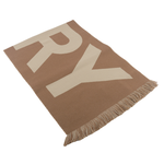 BURBERRY Logo 徽標羊毛圍巾/樺木棕/奶茶色, , large