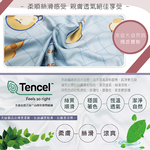100%純天絲雙人四件式兩用被床包組, , large