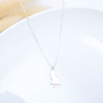 Cat Kitten Meow Meditation s925 sterling silver necklace Valentine Day gift, , large