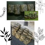 GS MALL 台灣製造 一組4入 原木造型籬笆 園藝 裝飾 庭院 長籬笆 農場 造景, , large
