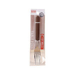 Wooden handle stainless steel fork, , large