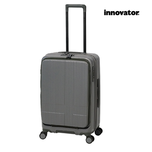 【INNOVATOR】前開式&對開式 24吋剎車行李箱-鋼鐵灰