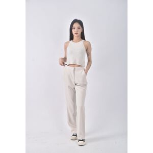 (M) slow people寬鬆杏色長褲二手衣