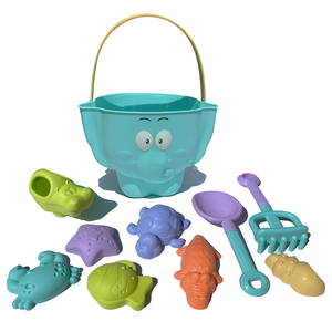 【沙灘玩具】SOAK大象沙灘桶10件組-顏色隨機出貨