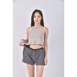 (L) tokyo fashion格紋綠色短褲二手衣