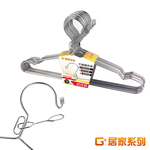 【G+居家】100入不鏽鋼防風防脫落曬衣架(加大加粗/大衣晾曬衣架/凹槽衣架/三角衣架/兒童衣架/背心衣架/寵物衣架), , large