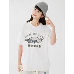 JZ TEE 貓咪-我倒要看看 印花短袖T恤, , large