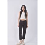 (M) evis jeans丹寧牛仔質感棉質黑色長褲二手衣, , large