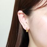 【Angel & Me】幸運草 s925 純銀 厚鍍 24k純金 一對 耳環 耳夾, , large