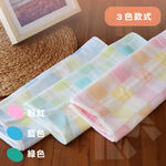 [Kaimei Cotton Industry] 12 randomly selected pure cotton colorful double-layer gauze children's towels suitable for newborn face towels/baby towels, , large