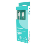 【ADATA 威剛】USB-C to USB-C 白色 充電傳輸線 編織線 長度 200cm, , large