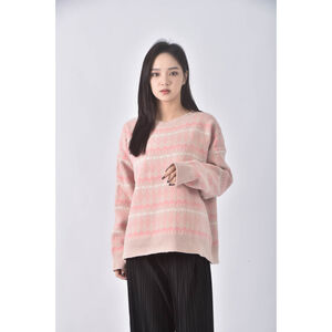 (XL) elfin滿版粉色長袖上衣二手衣