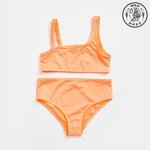 【SOLO Vintage】LCW 3-Piece Girls Swimsuit Beachwear Quick-drying Material Orange 6-7y, , large