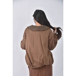 (XL) 邊縫棉質純棉棕色外套二手衣, , large