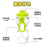 金德恩 GS MALL 台灣製造 一入 環保流線玻璃瓶500ml R-300 流線玻璃瓶 玻璃瓶 流線瓶 水瓶 水杯, , large