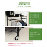 【Y HOUSE】90x45x170(含輪高)木頂板單桿衣架 開放式衣架 移動衣帽架-一般款黑色, , large