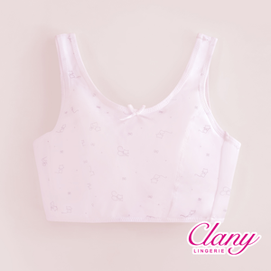 Clany MIT Seamless Wireless Bra – Pink Kitty Youth Cooling Bra, Size S–Q/2XL, Style 803