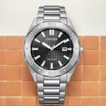 CITIZEN 星辰 光動能八角形格紋面手錶 BM7630-80E, , large