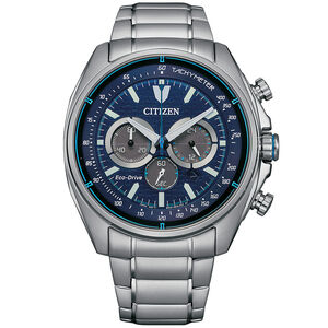 CITIZEN 星辰 疾速奔馳光動能計時手錶-藍 CA4560-81L