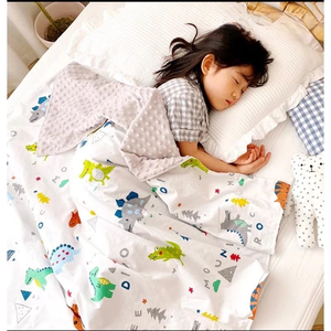 Two sets of random excellent bean blanket baby quilt pure cotton universal four seasons super soft baby children toddler, kindergarten nap blanket comfort small blanket (spring and summer limited edition)