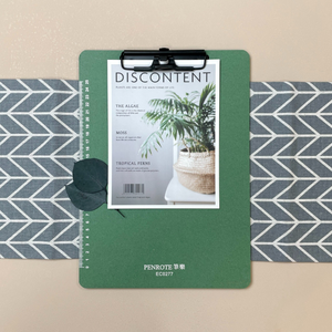 【PENROTE 筆樂】多功能A4木質板夾 煎茶綠