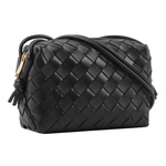 BOTTEGA VENETA Mini Loop 小羊皮迷你相機斜背包/黑色, , large