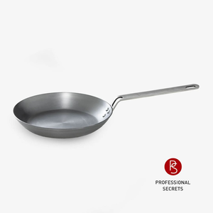 24cm Flat Carbon Steel Fry Pan