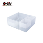 【O-Life】B-014 stacking storage box-black 5-piece set, , large