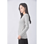 (S) 【又又私服】運動條紋灰色長袖上衣二手衣, , large