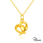 【Prisme Gold】母親節限定 幸福守護黃金項鍊 (金重約0.1錢&plusmn;0.03) 贈愛心禮盒, , large