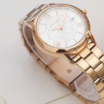 Relax Time RT-111 生命之花 花窗格紋時尚女錶 手錶 白x玫瑰金 RT-111-3, , large