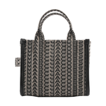 MARC JACOBS THE MONOGRAM TOTE 滿版標誌迷你托特包/黑色/深米色, , large